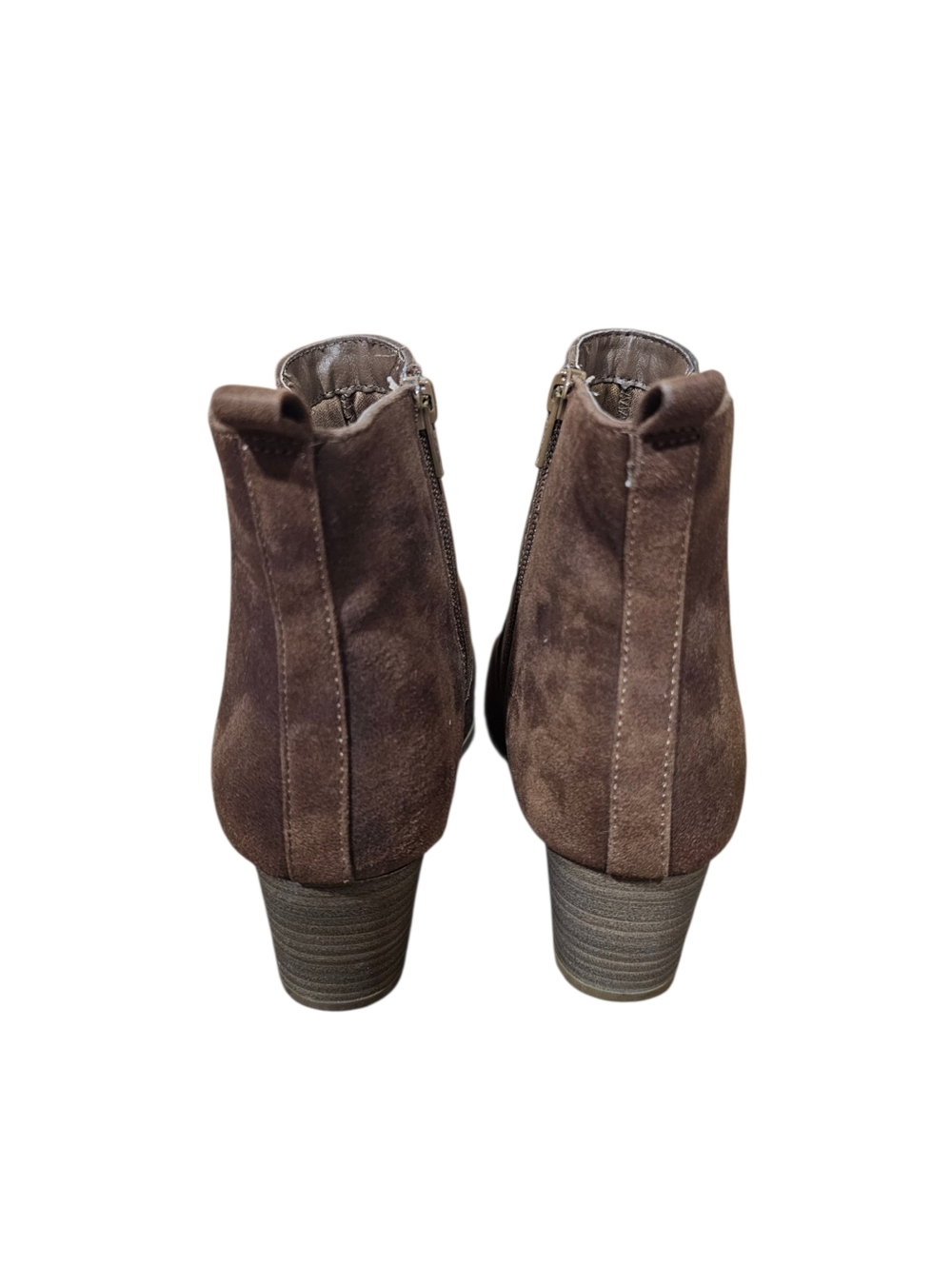 Time and Tru Brown Ankle Boots Block Heel Western Style Size 8.5 Womens - Picture 4 of 9
